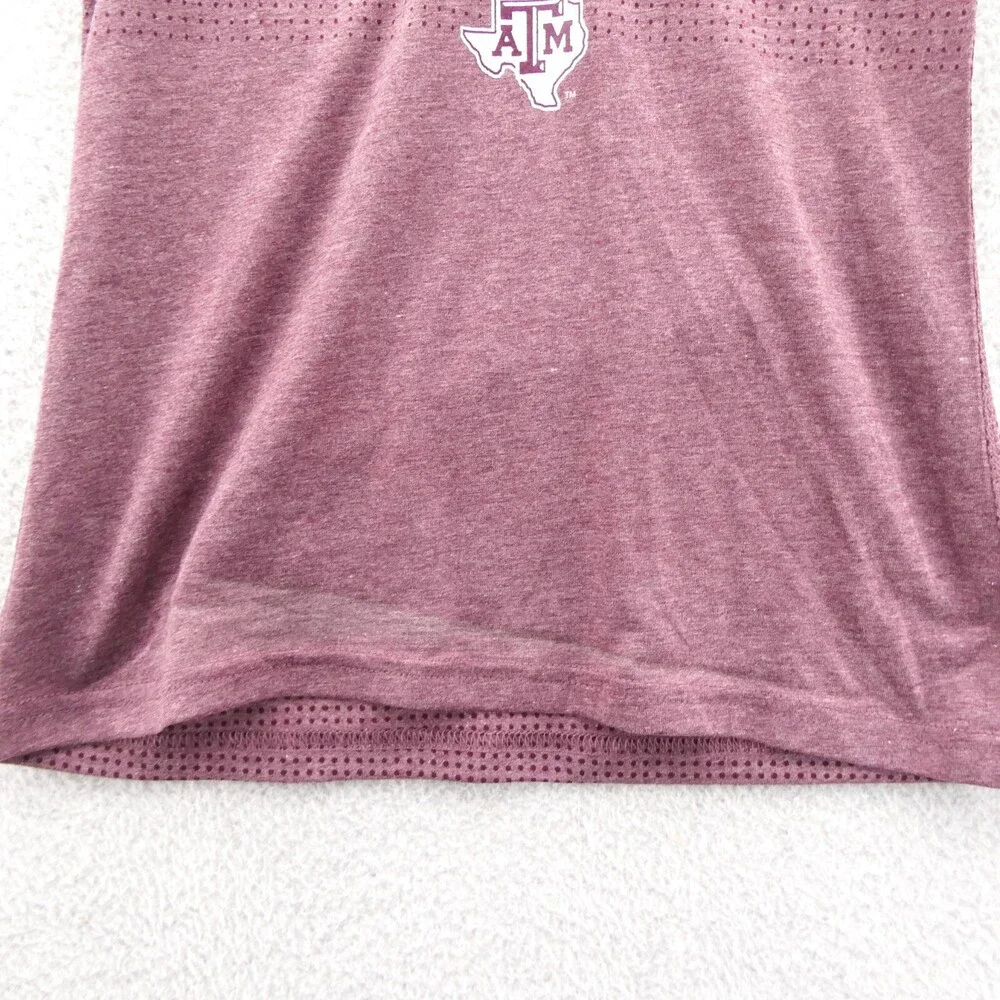 Texas‎ A&M Aggies Shirt Womens Small Red Short Sleeve Preppy Adidas Aeroknit New